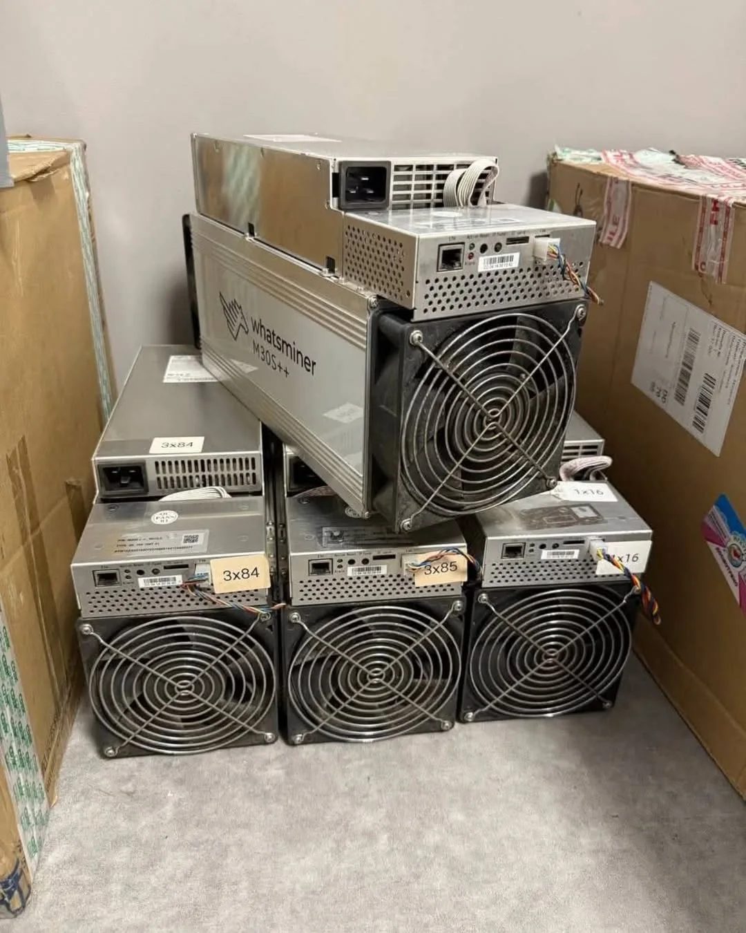 Used MicroBT WhatsMiner M30S++ 112 Th/s Bitcoin Miner MicroBT ASIC bitcoin miner
